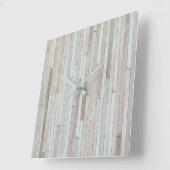PASTEL BEACH WOOD CLOCK VIERKANTE KLOK (Hoek)