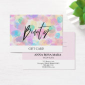 *~* Pastel BEAUTY GIFT KAART (Bureau)
