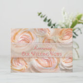 Pastel Beauty Renewing Vows-uitnodiging - Rozen Kaart (Staand voorkant)