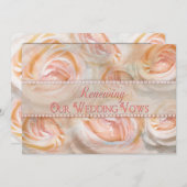 Pastel Beauty Renewing Vows-uitnodiging - Rozen Kaart (Voorkant / Achterkant)