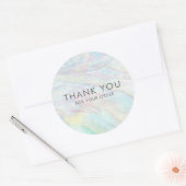 Pastel Bedankt Opal Shell Look Ronde Sticker (Envelop)