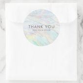 Pastel Bedankt Opal Shell Look Ronde Sticker (Tas)