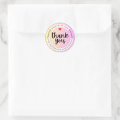 Pastel Bedankt Zakelijke Sticker (Tas)