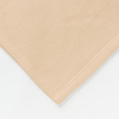 Pastel beige bloempatroon naam fleece deken (Hoek)