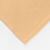Pastel beige bloempatroon naam fleece deken (Hoek)