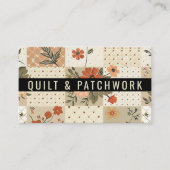 Pastel Beige Dekbed Patchwork Handgemaakte Kleding Visitekaartje (Voorkant)