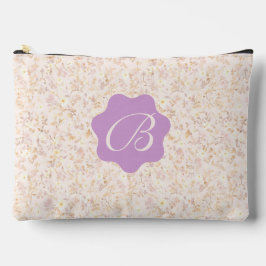 Pastel Beige en Paarse bloemen Etui