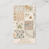 Pastel Beige Quilt Patchwork Handgemaakte Kleding Visitekaartje (Voorkant)