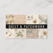 Pastel Beige Quilt Patchwork Handgemaakte Kleding  Visitekaartje (Voorkant)