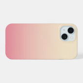 Pastel Beige Roze Kleur Mix Gladde Gradiënt iPhone 15 Case (Achterkant horizontaal)