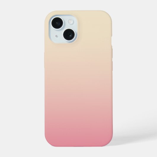 Pastel Beige Roze Kleur Mix Gladde Gradiënt iPhone 15 Case (Achterkant)