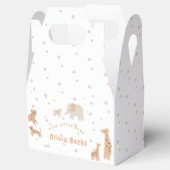 Pastel Beige Schattige Illustratief Baby shower Bedankdoosjes (Geopend)