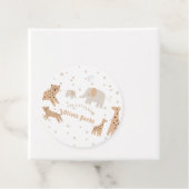 Pastel Beige Schattige Illustratief Baby shower Bedankjes Labels (In situ)