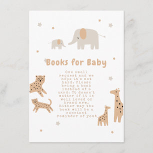 Pastel Beige Schattige Illustratief Baby shower Informatiekaartje