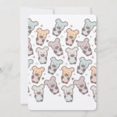 Pastel Beren Geslacht Reveal Uitnodiging (Achterkant)