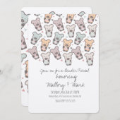Pastel Beren Geslacht Reveal Uitnodiging (Voorkant / Achterkant)