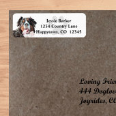 Pastel Bernese Mountain Dog Return Label
