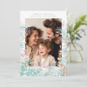 Pastel Berries Lijst kerstfeestdag fotokaart Feestdagenkaart (Staand voorkant)