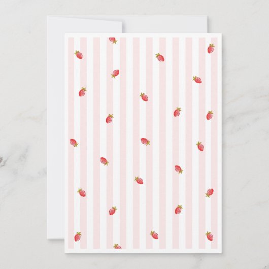 Pastel Berry First Birthday Invitation Kaart (Achterkant)