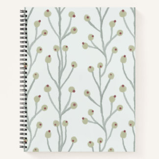 Pastel bes notitieboek, patroon ontwerp, notitieboek