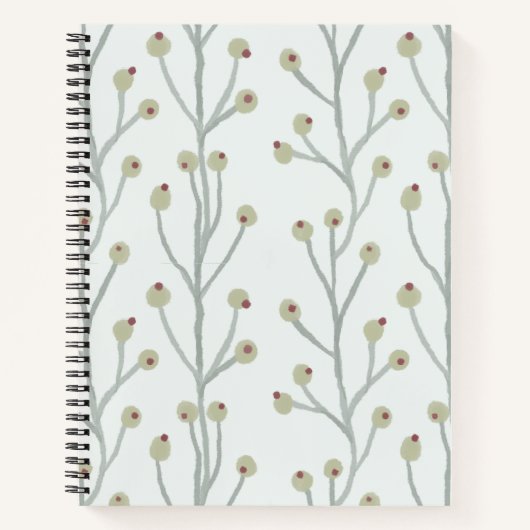 Pastel bes notitieboek, patroon ontwerp, notitieboek (Voorkant)