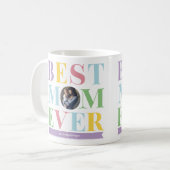 Pastel Beste Mam ooit Foto Gift Koffiemok (Voorkant links)