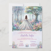 Pastel betoverd bos Quinceañera Kaart (Voorkant)