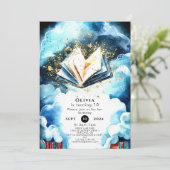 Pastel betoverde leuke verhalenboek verjaardag kaart (Staand voorkant)