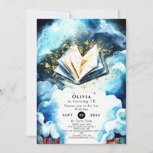 Pastel betoverde leuke verhalenboek verjaardag kaart