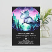 Pastel Bewerkbare Triceratops Verjaardag Kaart (Staand voorkant)