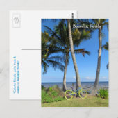 Pastel Bicycle Ocean Florida Briefkaart (Voorkant / Achterkant)