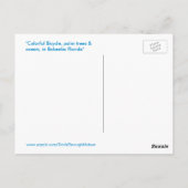 Pastel Bicycle Ocean Florida Briefkaart (Achterkant)