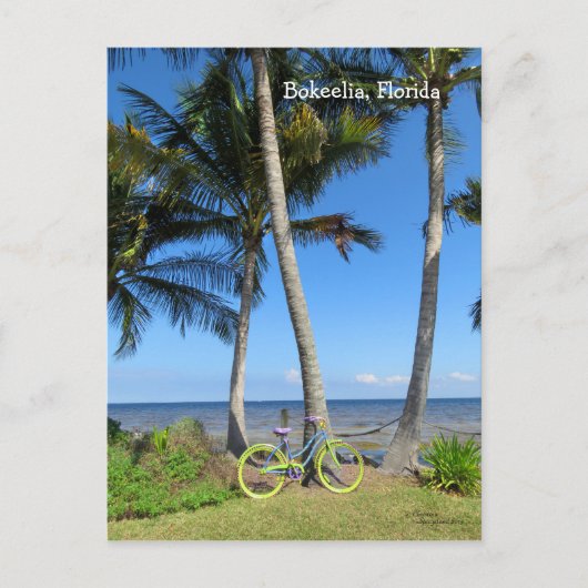 Pastel Bicycle Ocean Florida Briefkaart (Voorkant)