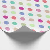 Pastel Big Dot Polka Dot Wrapping Paper Cadeaupapier (Hoek)