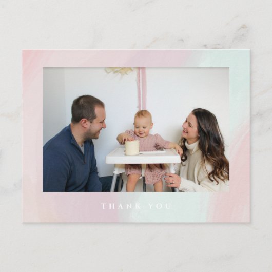 Pastel Birthday Bedankt voor het Briefkaart. Briefkaart (Voorkant)