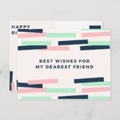 pastel Birthday Briefkaart (Voorkant / Achterkant)