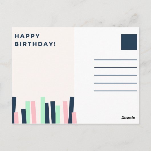 pastel Birthday Briefkaart (Achterkant)