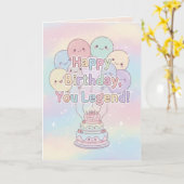 Pastel Birthday Card – Happy Birthday, You Legend! Kaart (Gele Bloem)