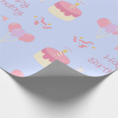 Pastel Birthday Celebration Cadeaupapier (Hoek)