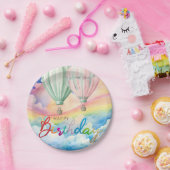 pastel Birthday Papieren Bordje (Feest)