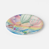 pastel Birthday Papieren Bordje (Gekanteld)