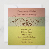 Pastel Birthday Uitnodiging (Achterkant)