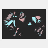 Pastel Black Blue Pink Grey abstract Inpakpapier Vel (Voorkant 2)