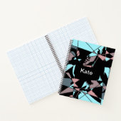 Pastel Black Blue Pink Grey abstract Notitieboek (Binnen)