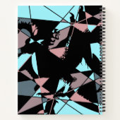 Pastel Black Blue Pink Grey abstract Notitieboek (Achterkant)