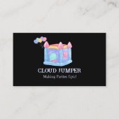 Pastel Black Bounce House Verhuur QR Code Visitekaartje (Voorkant)