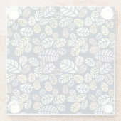 Pastel Bladeren Glazen Onderzetter (Achterkant)