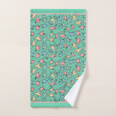 Pastel bladeren groen bad handdoek (Handdoek)