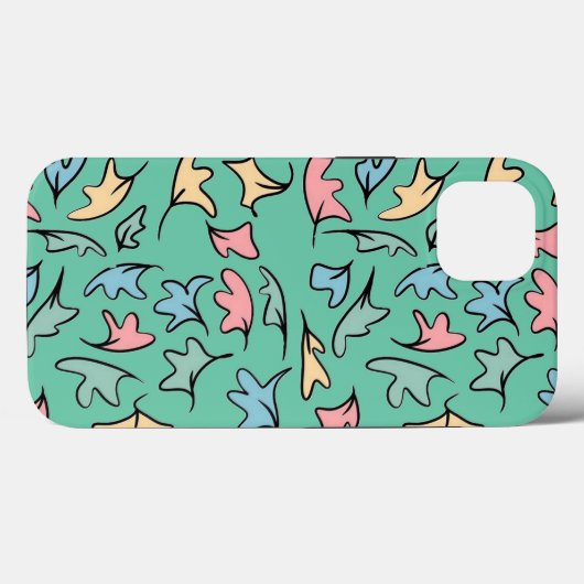 Pastel bladeren groen Case-Mate iPhone case (Achterkant (horizontaal))