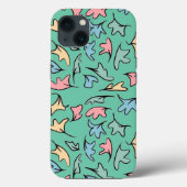 Pastel bladeren groen Case-Mate iPhone case (Achterkant)